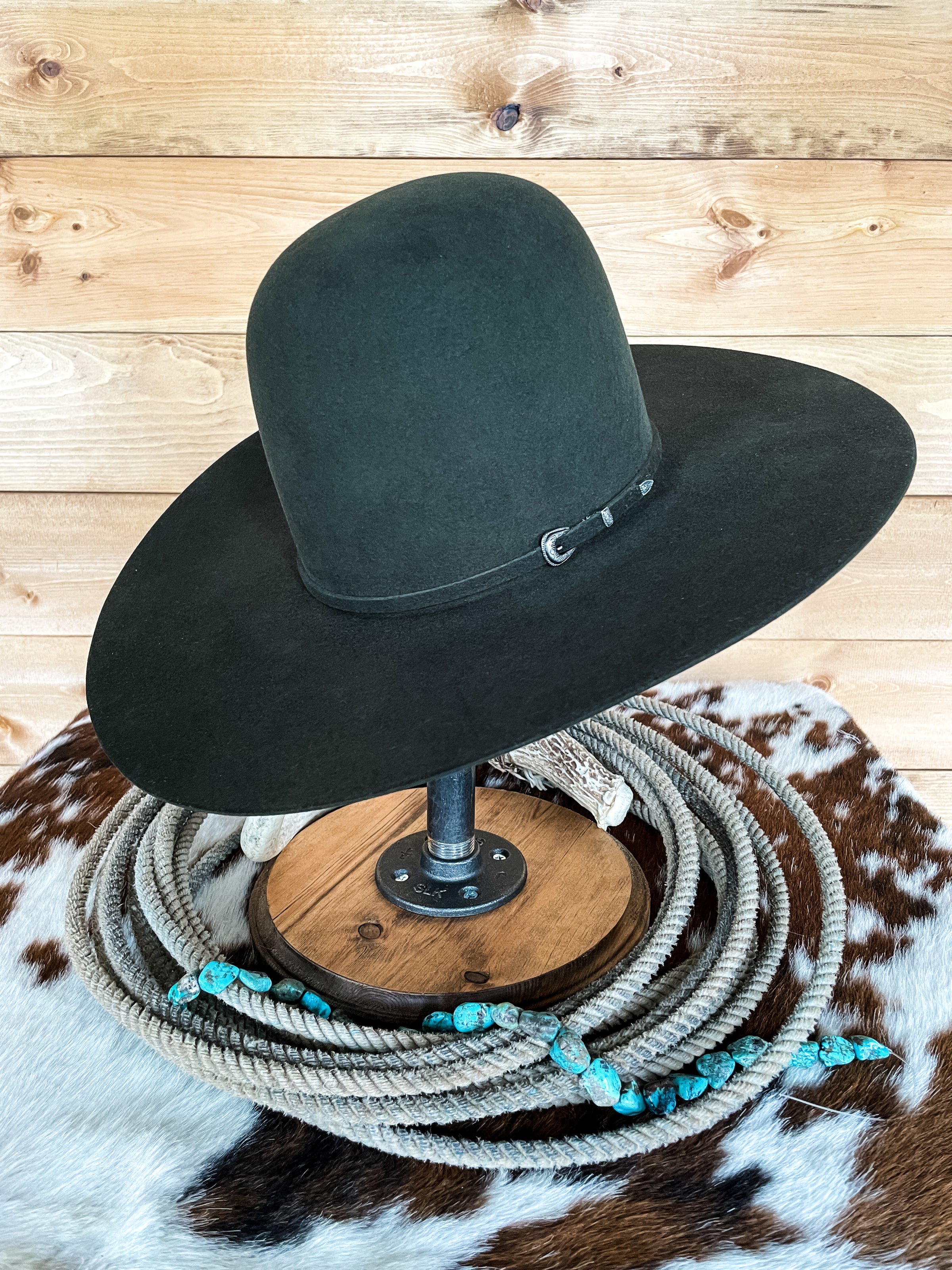 Rodeo King 7X Moss Green Open Crown Felt Hat | Ranch-Land Western