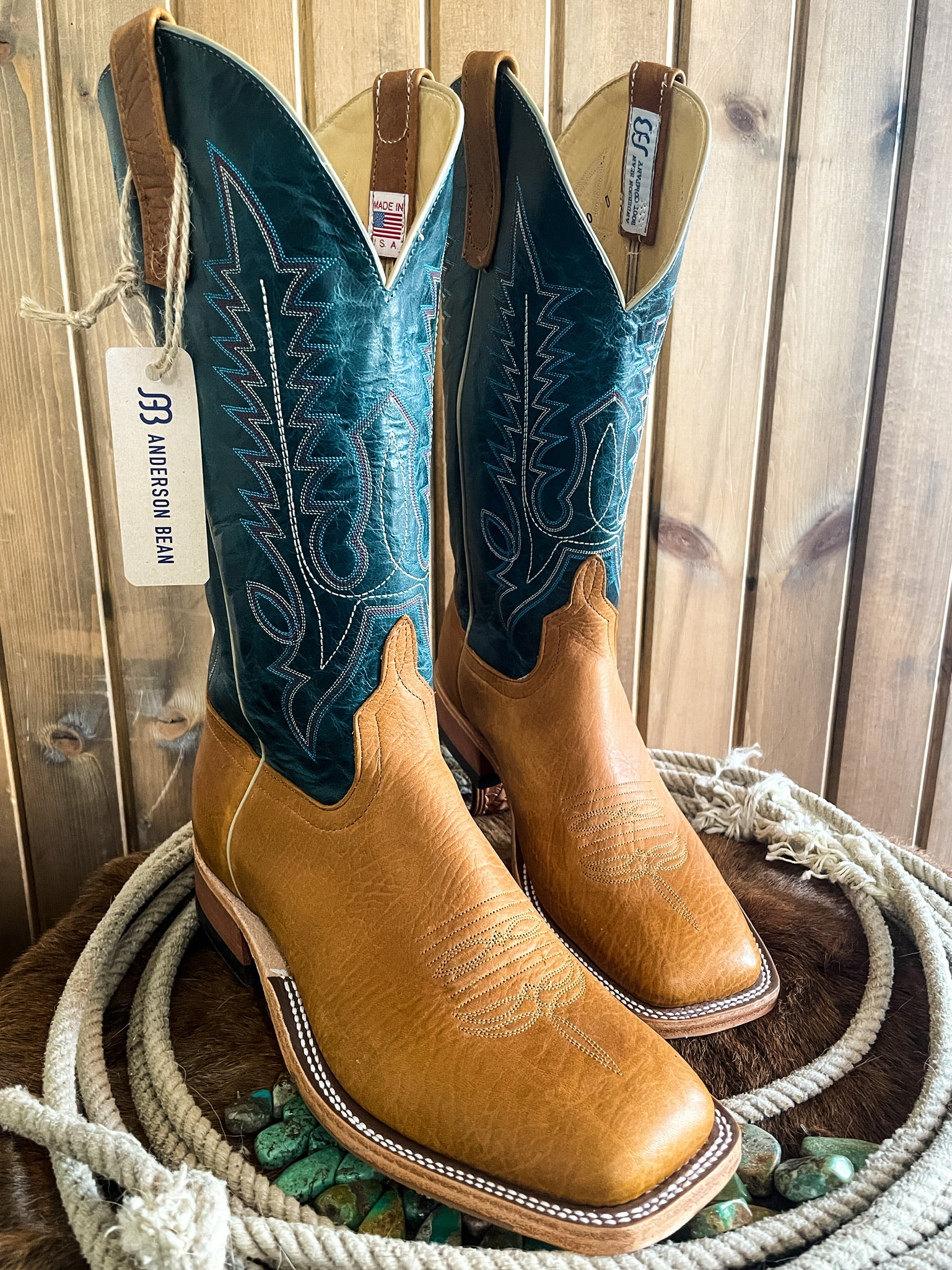 Anderson Bean Natural Twister Square Toe Boots | Ranch-Land