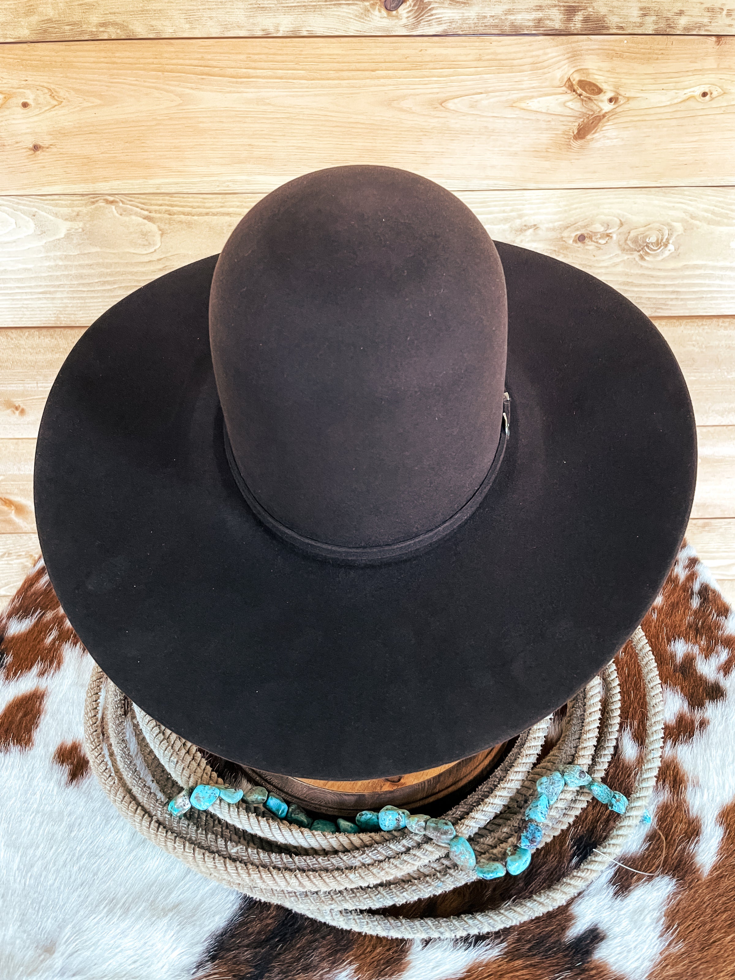 Rodeo King 10X Chocolate Open Crown Felt Hat | Ranch-Land Western