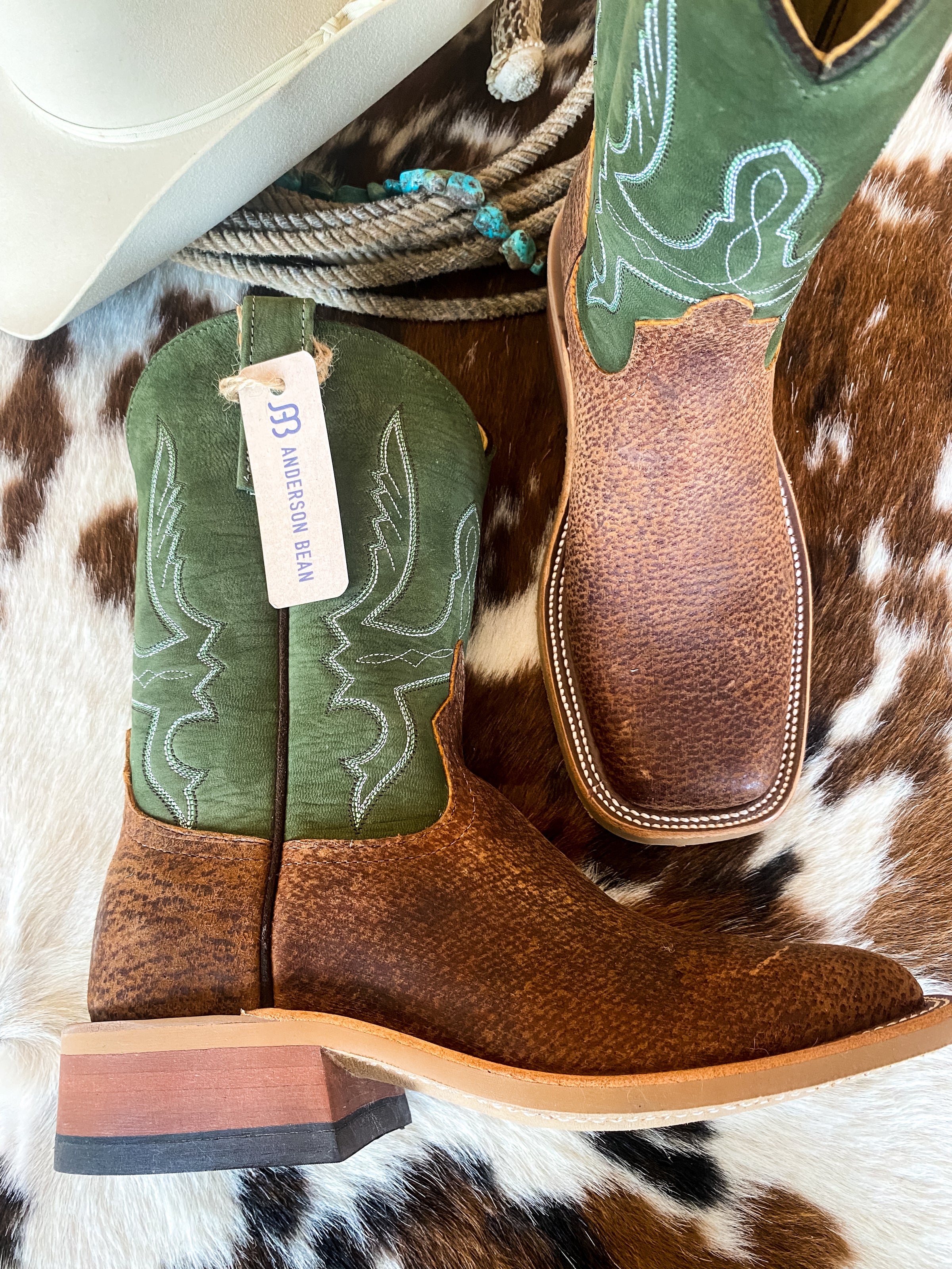 Anderson Bean Havana Tag Boar Square Toe Boots | Ranch-Land