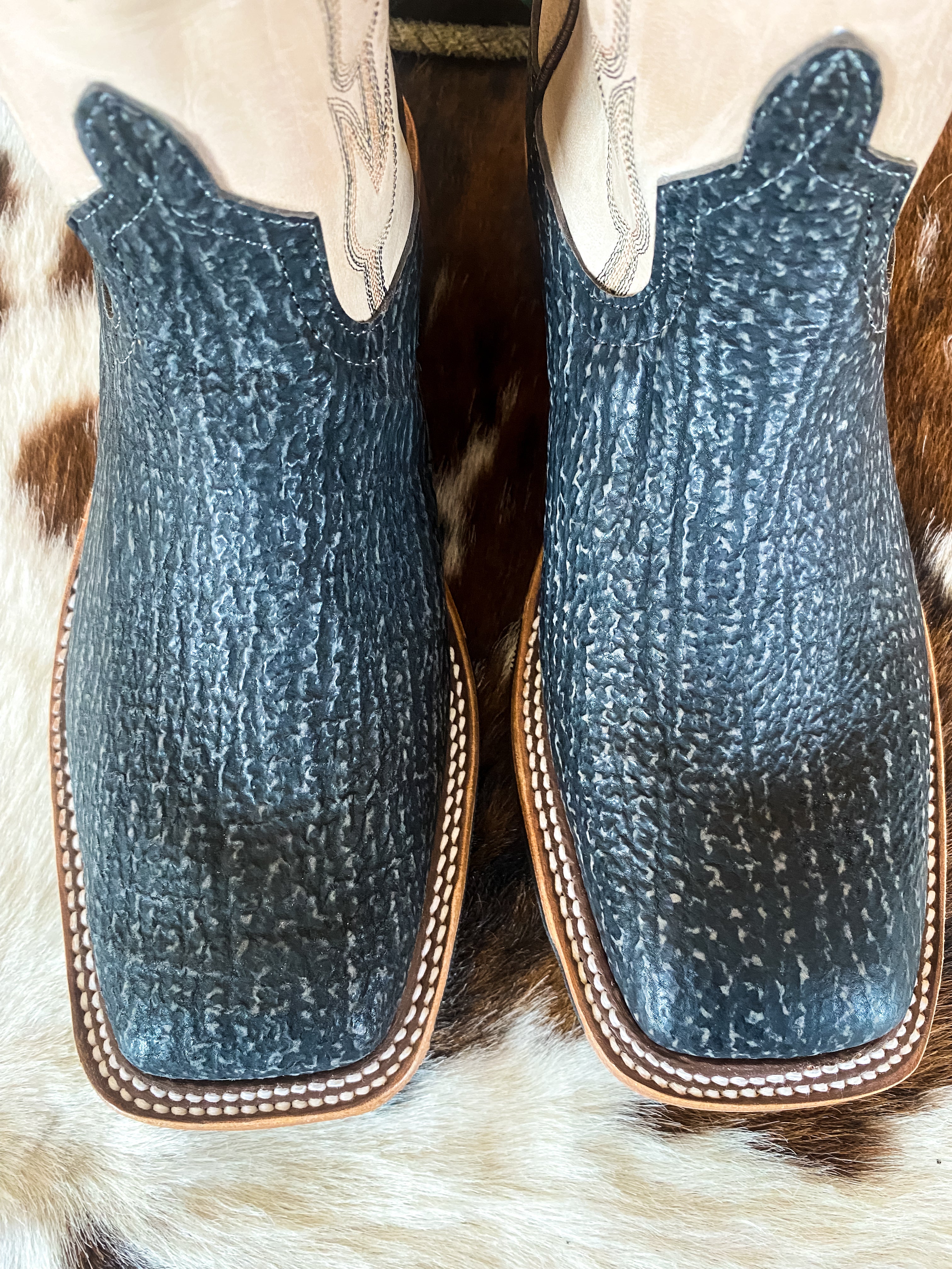 Anderson Bean Black Safari Shark Square Toe Boots | Ranch-Land