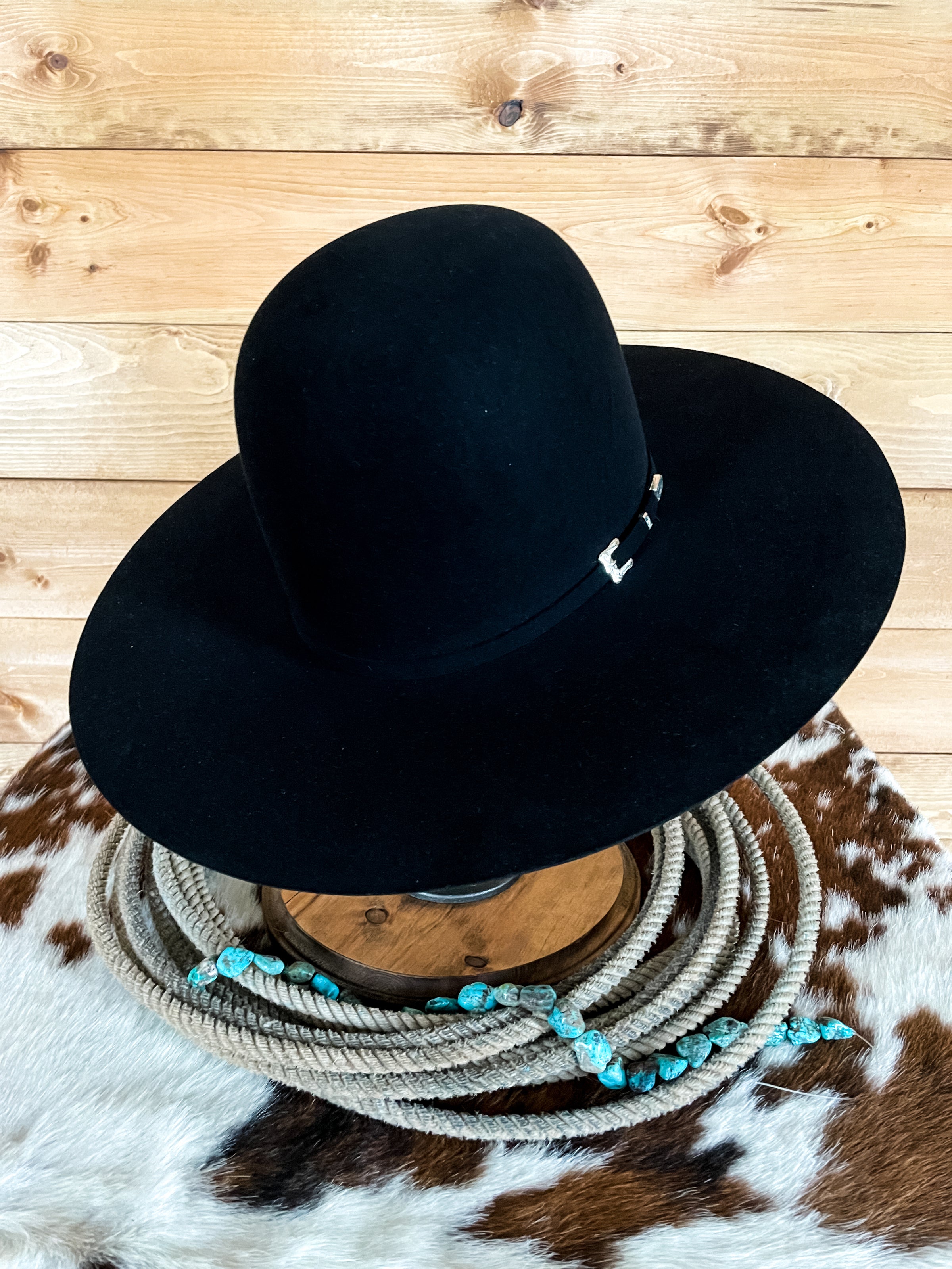 Resistol black felt 20x cowboy hat size 6 3/4 Amazon.com: RESISTOL Youth Crossroads Jr. Black Felt Cowboy  main image 2