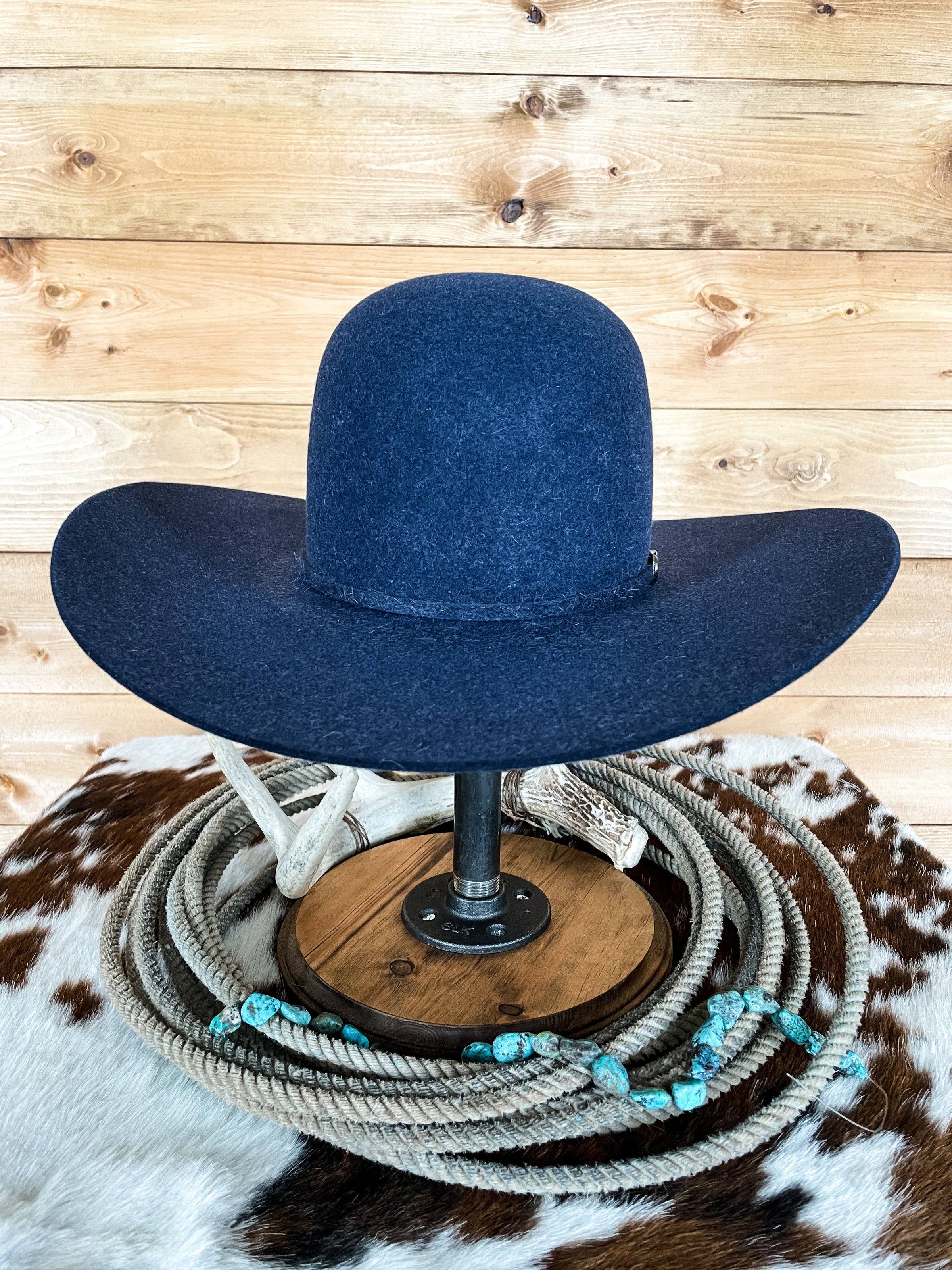 Rodeo King 7X Denim Open Crown Felt Hat | Ranch-Land Western Store