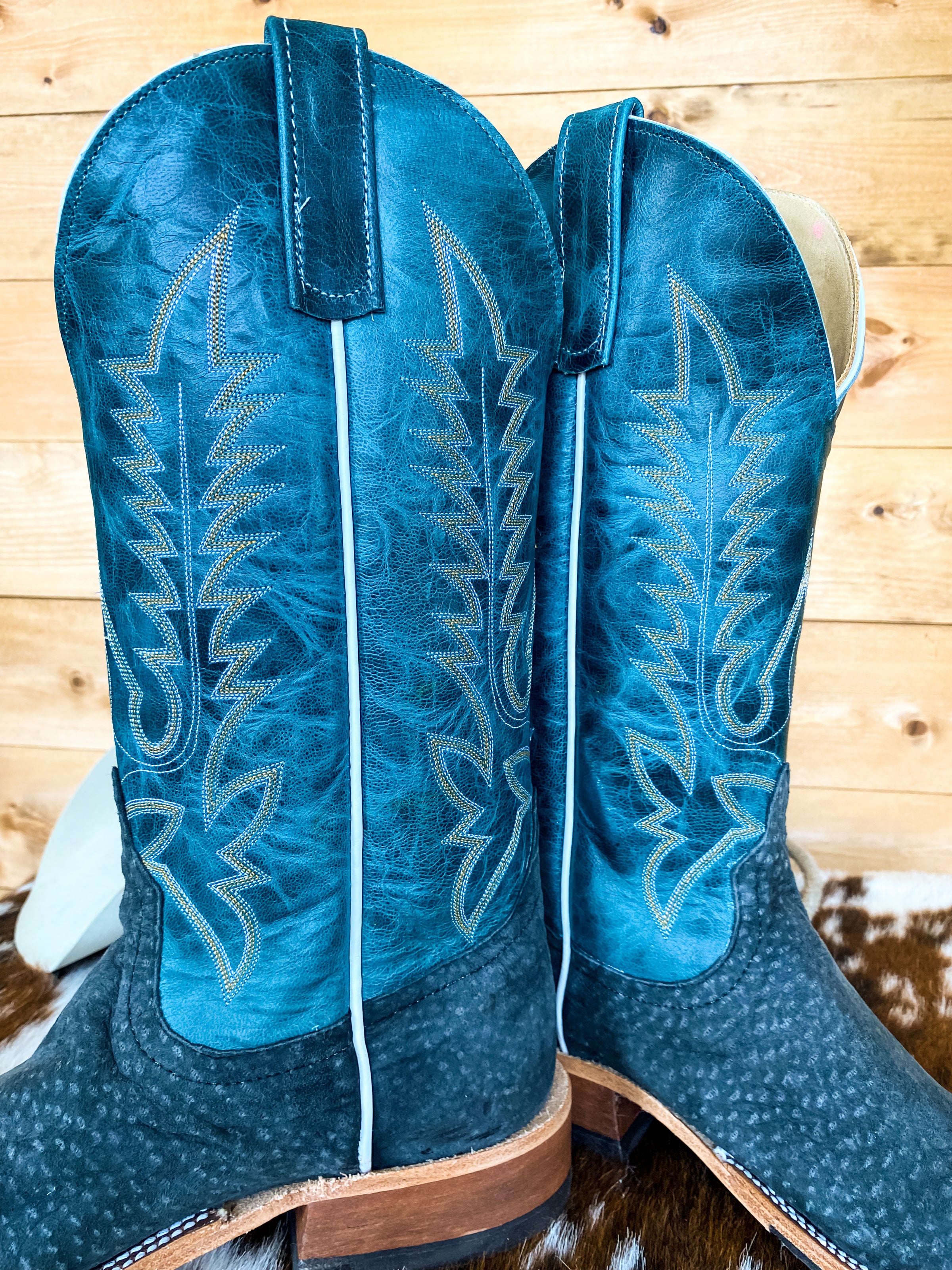 Anderson Bean Grey Carpincho Square Toe Boots | Ranch-Land Western