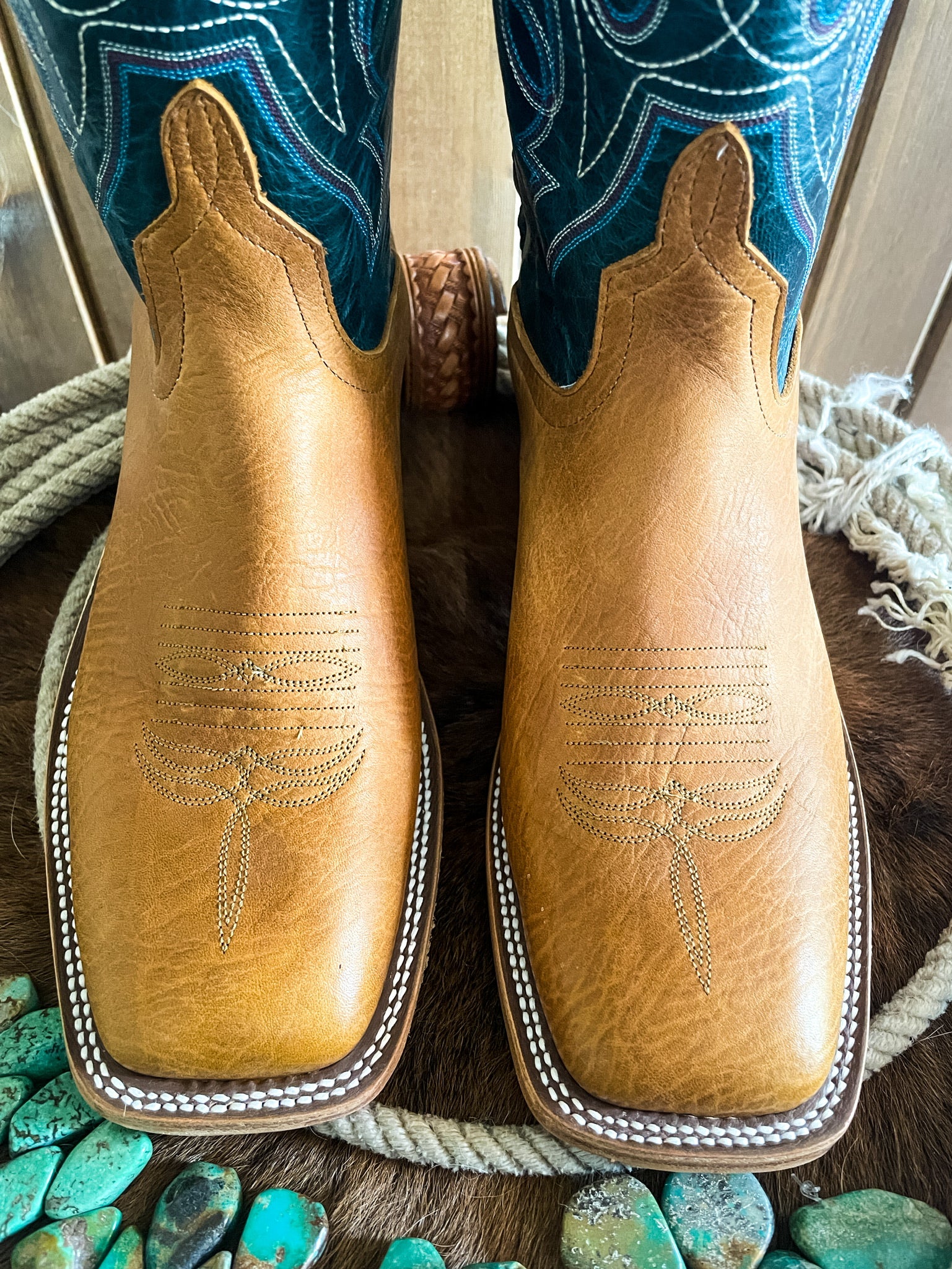Anderson Bean Natural Twister Square Toe Boots | Ranch-Land  display picture 3