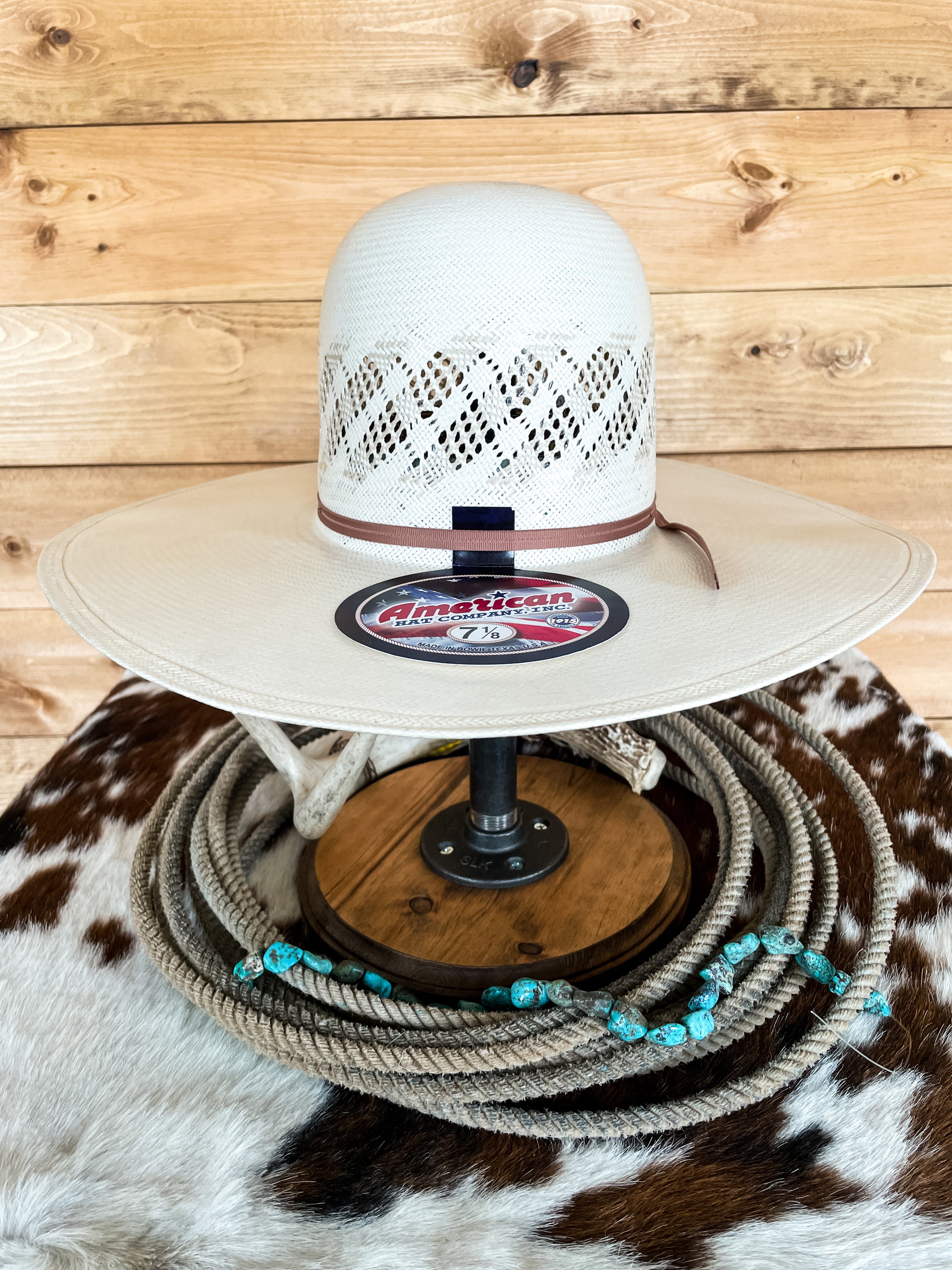 American 6300S Open Crown Straw Hat | Ranch-Land Western Store
