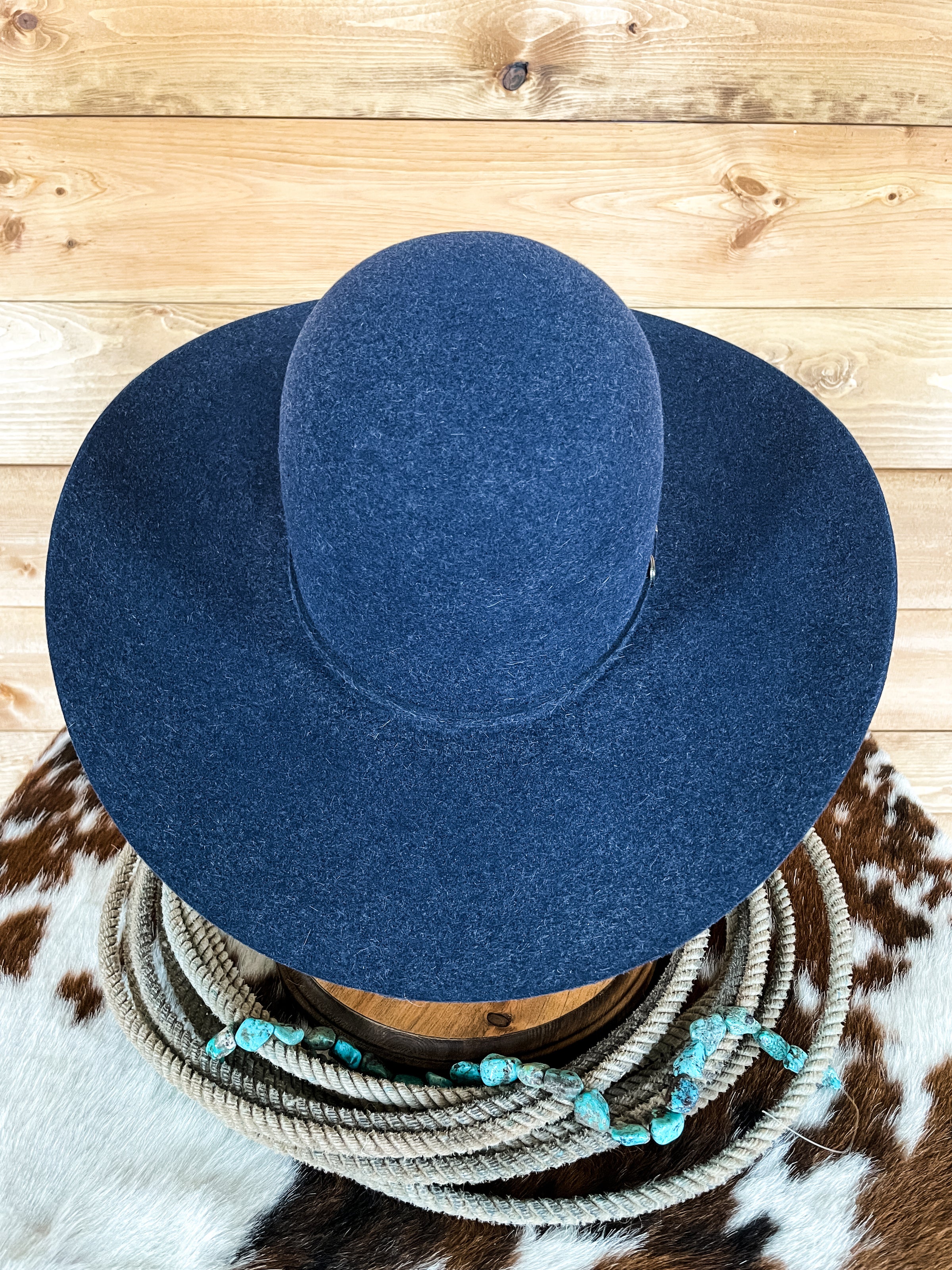 Rodeo King 7X Denim Open Crown Felt Hat | Ranch-Land Western Store