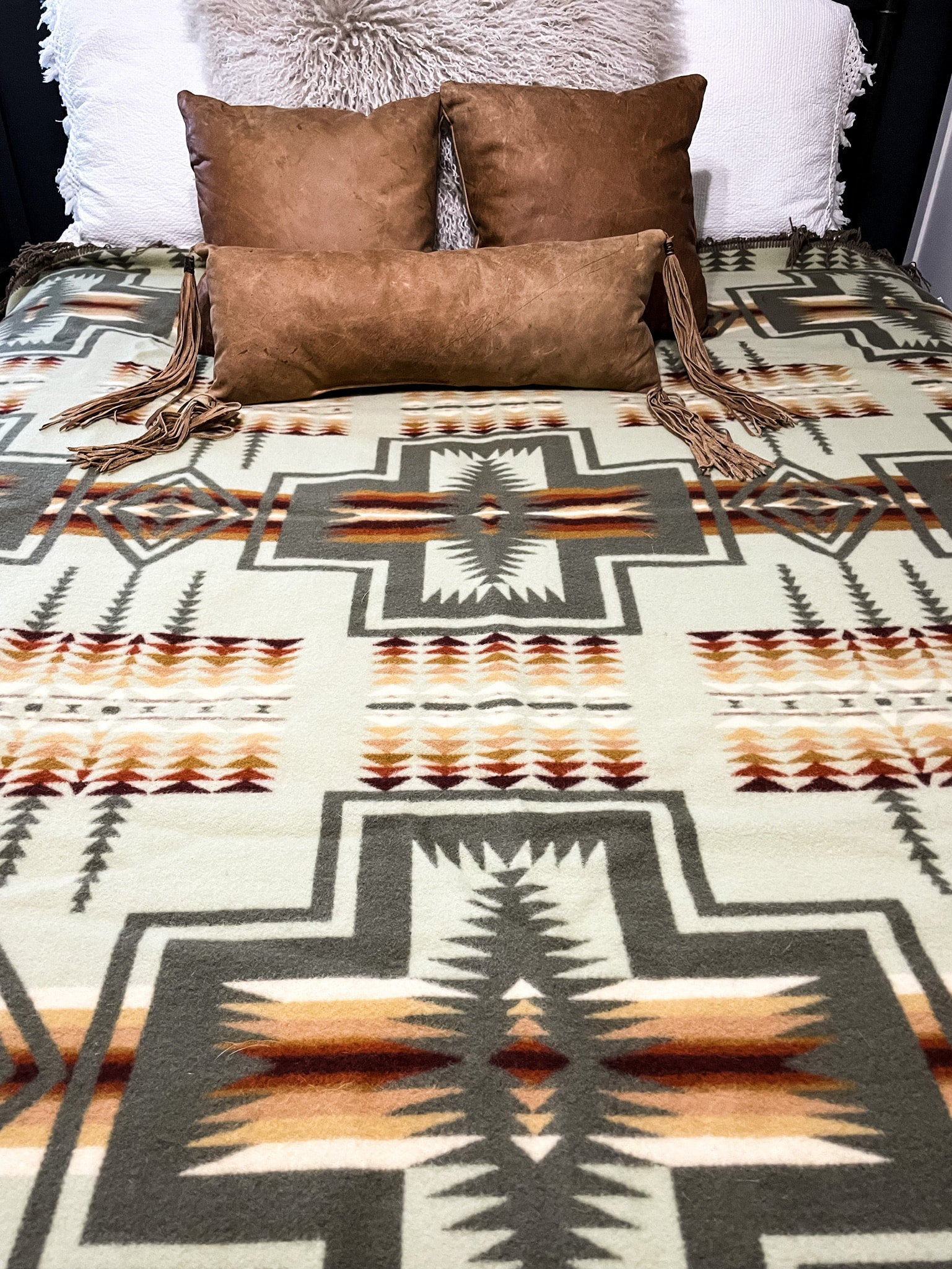 Pendleton Thyme Harding Wool Shawl Blanket Ranch-Land Western Store