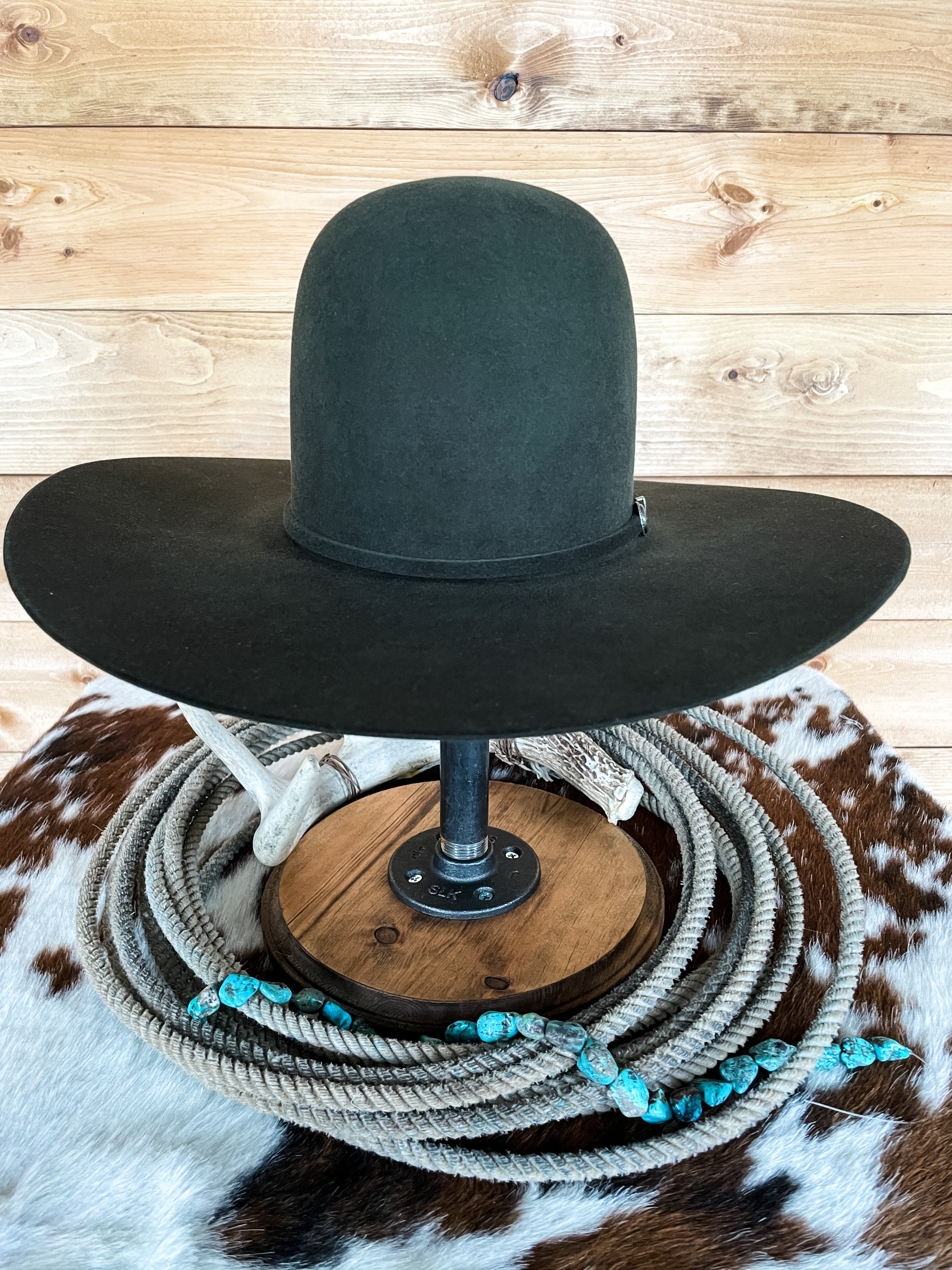 Rodeo King 7X Moss Green Open Crown Felt Hat | Ranch-Land Western