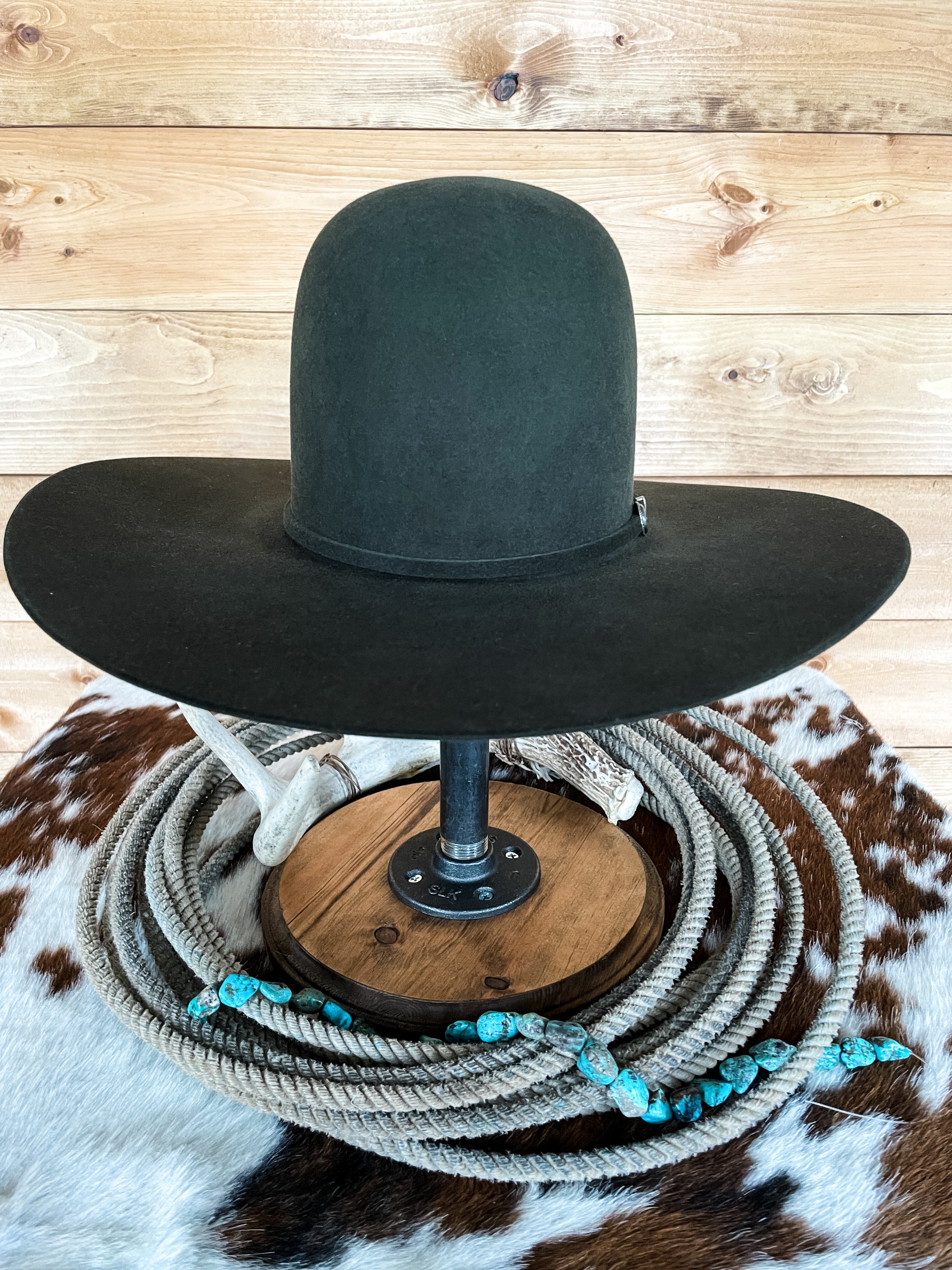 Rodeo King 7X Moss Green Open Crown Felt Hat | Ranch-Land Western