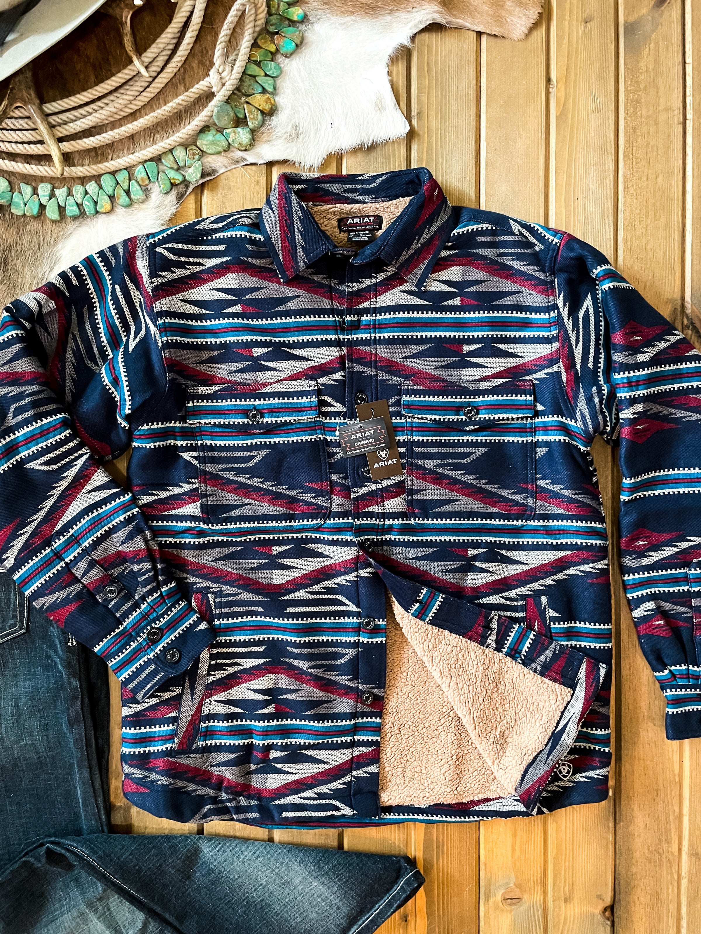 Ariat Navy Chimayo Shirt Jacket | Ranch-Land Western Store