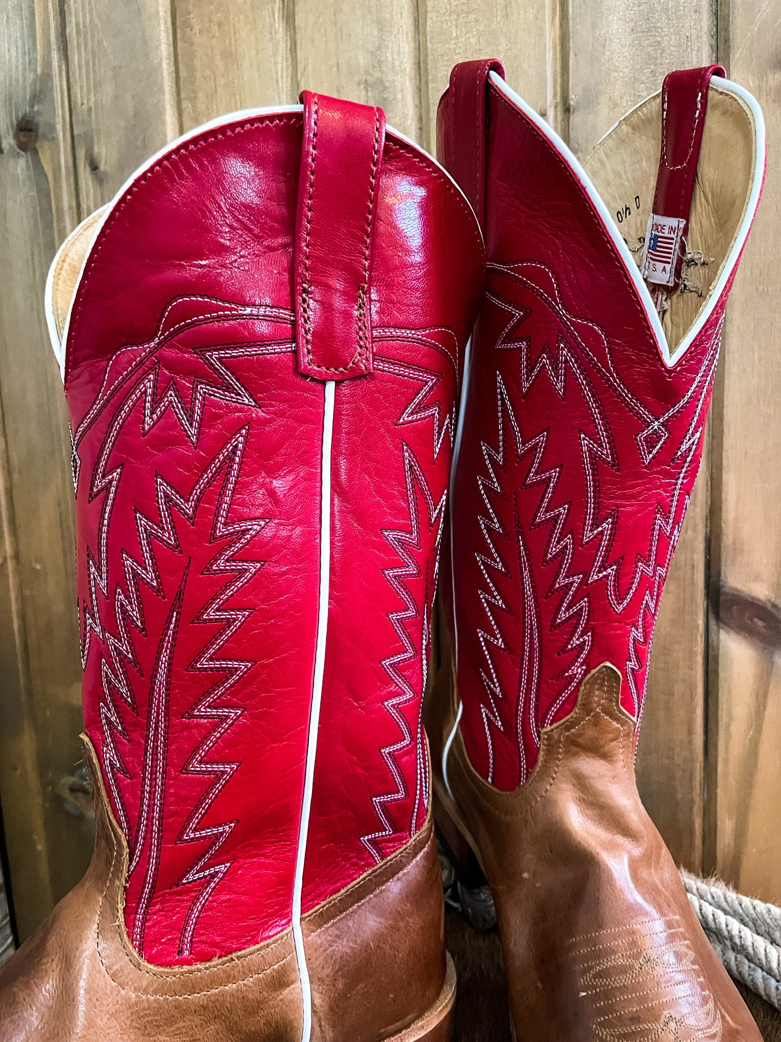 Anderson Bean Sunflower Galega Waxed Steerhide Square Toe Boots Ranch