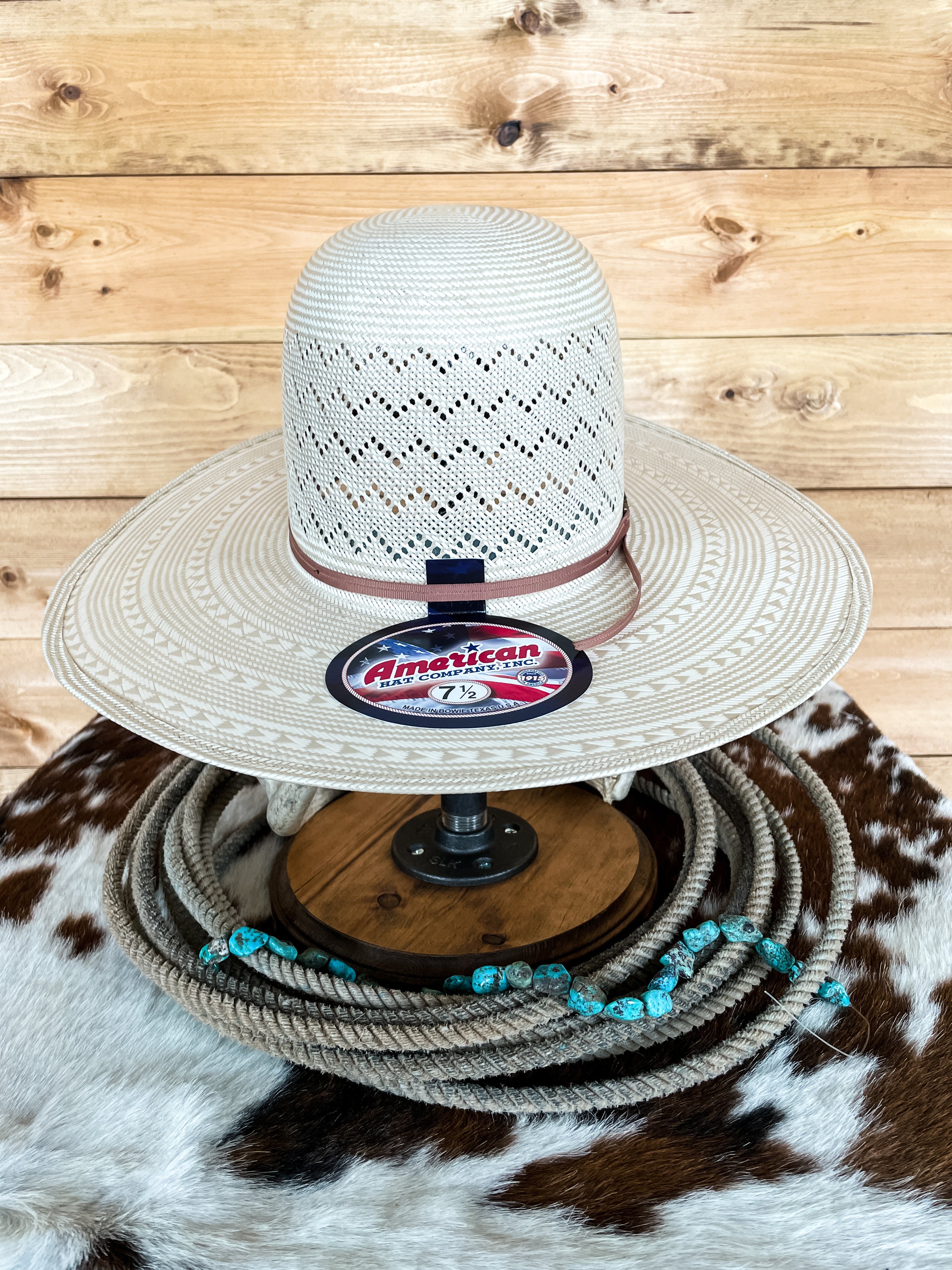 American 6200s Open Crown Straw Hat