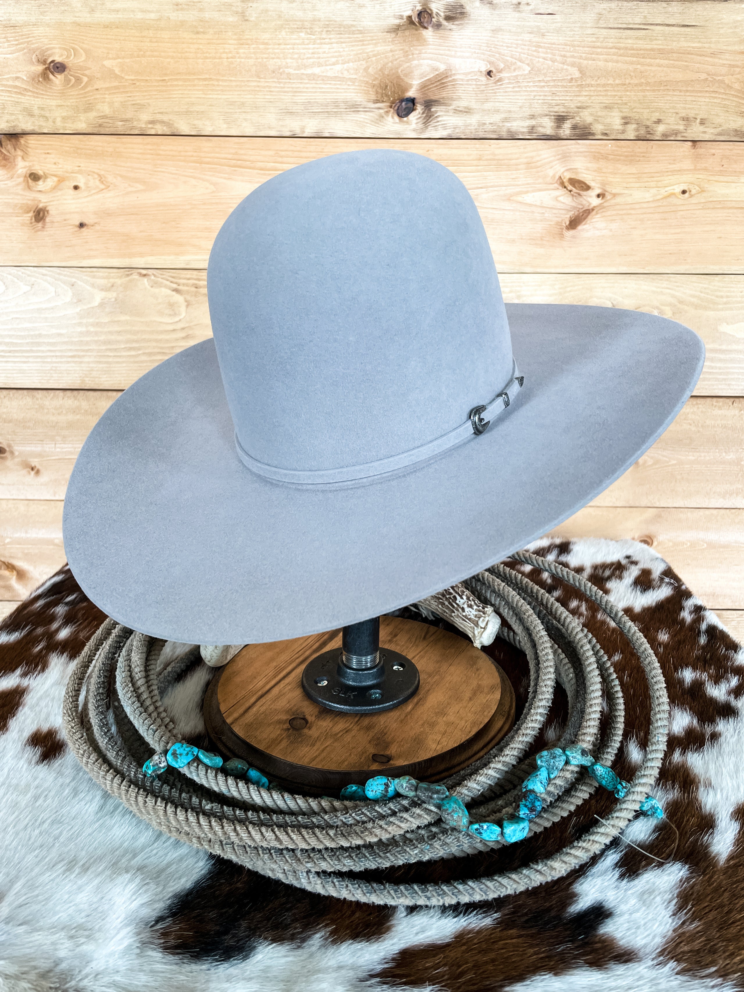 Rodeo King 7X Silver Belly Open Crown Felt Hat Ranch Land Western Store